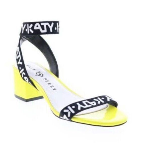 Katy Perry Izzy Sandals, Black & Yellow SZ 9 NIB Gorgeous! - Picture 6 of 6